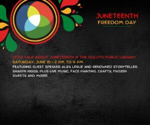 juneteenth celebration duluth library